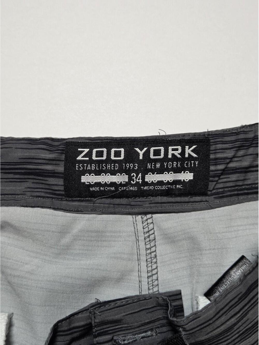 Zoo York Mens Board Shorts Swim Trunks Size 34 Side Zipper Pocket Gray - Picture 3 of 5
